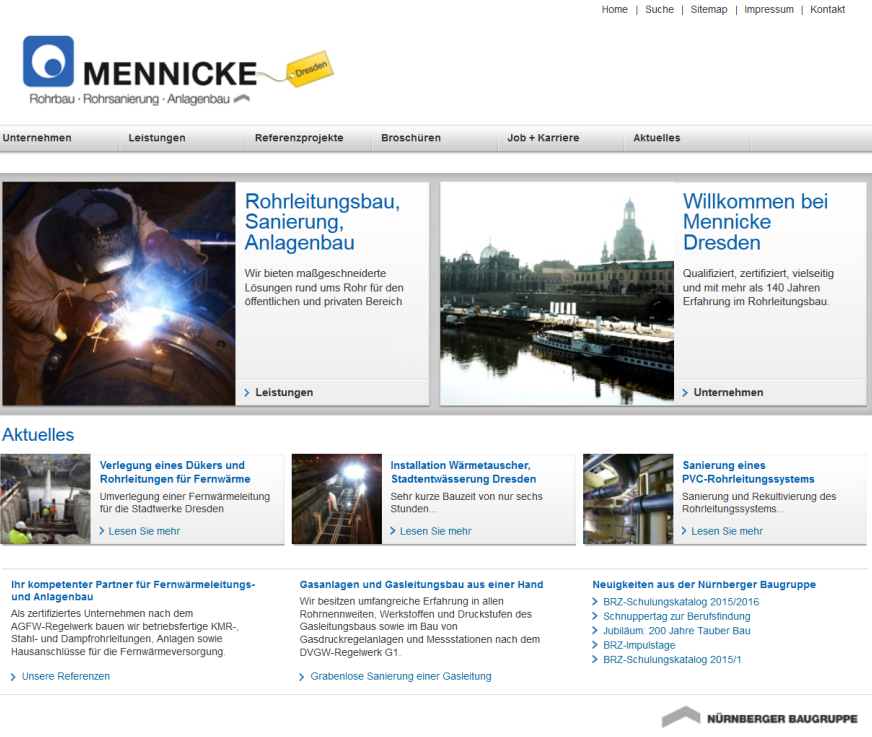 Mennicke Dresden Website