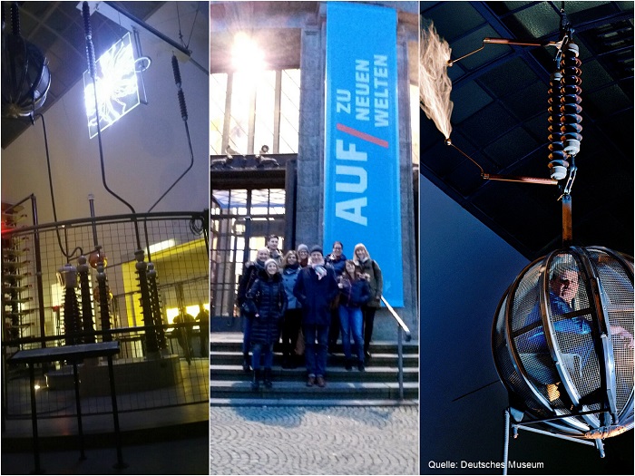 Collage, die das Team von HA vor dem Deutschen Museum und bei verschiedenen Aktivitäten im Deutschen Museum zeigt.
