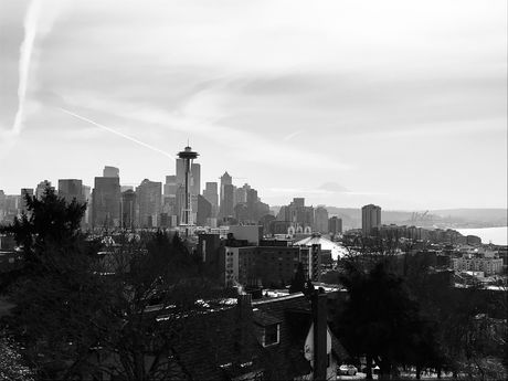Die Skyline von Seattle mit dem bekannten Blickfang Space Needle.